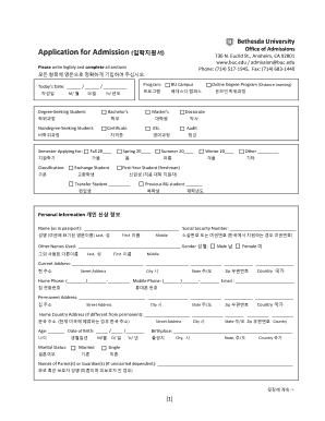 Bethesda University Application for Admission