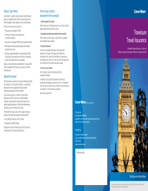 Cover-More Travel Insurance Enrolment Form