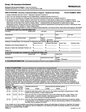 Group Life Insurance Enrollment Form