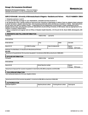 Group Life Insurance Enrollment Form