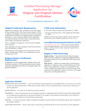 Certified Purchasing Manager Application Form