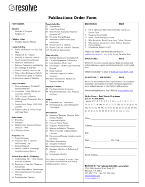 Publications Order Form