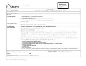 Safe Schools Incident Reporting Form
