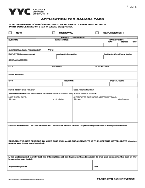 Application for Canada Pass