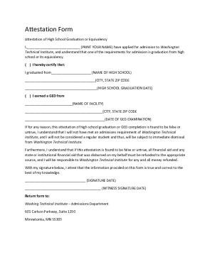 High School Attestation Form - Effective Learning!