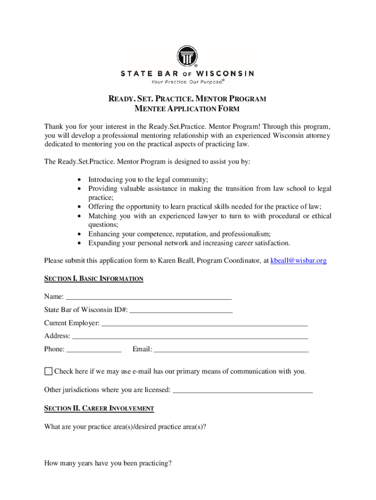 Fillable Online Mentor Mentee Matching Form TemplateJotform Fax Email ...