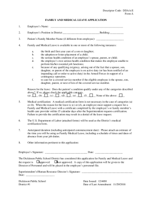 FMLA Application Form