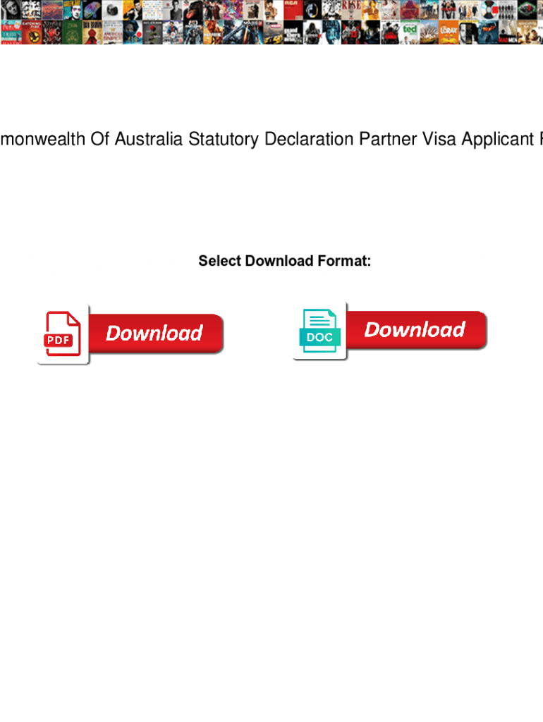 Fillable Online Commonwealth Of Australia Statutory Declaration Partner Visa Applicant Form Mono Fillable Online Commonwealth Of Australia Statutory Declaration Partner Visa Applicant Form Mono