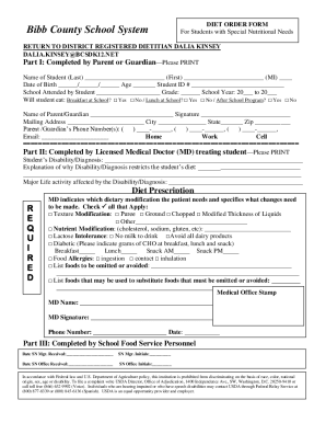 Fillable Online School Nutrition Services / School Nutrition Forms Fax ...