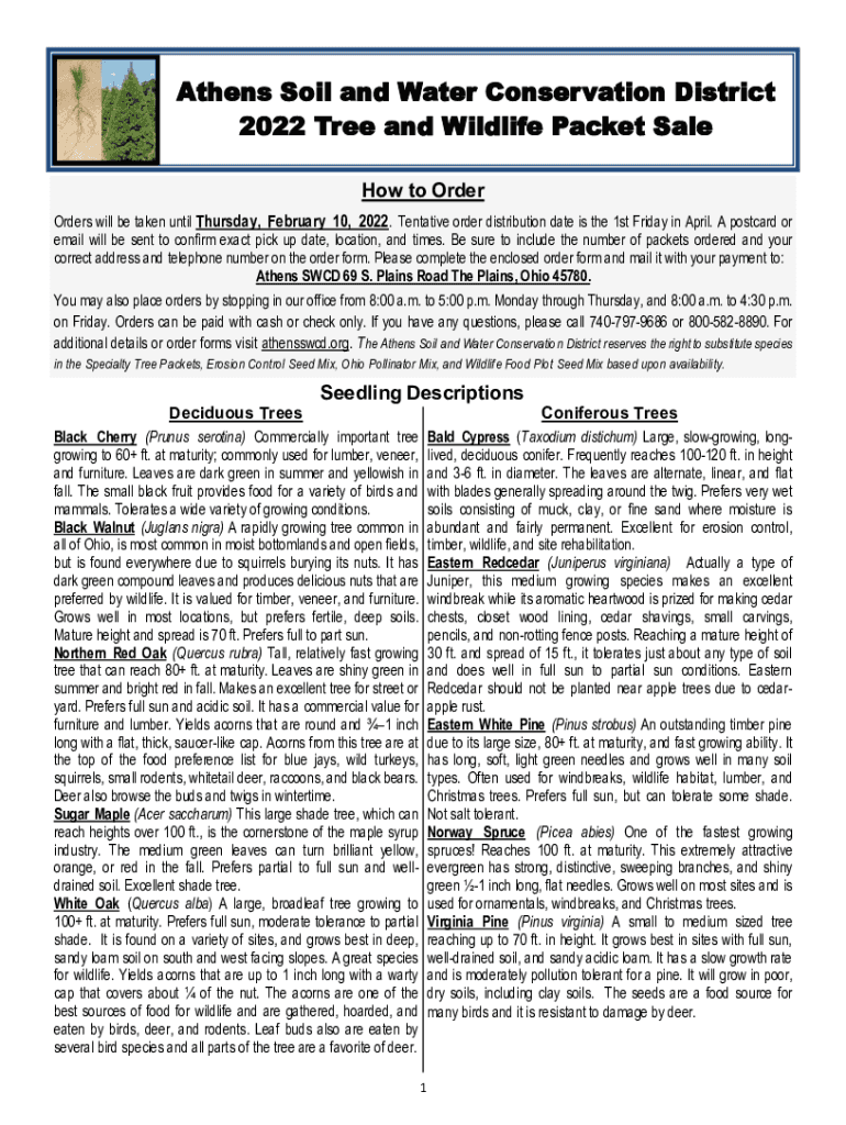 Fillable Online Get the free Athens Soil and Water Conservation District Fax Email Print