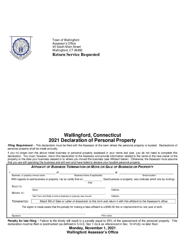 Fillable Online Fillable Online Wallingford Assessor's Office 45 S Main
