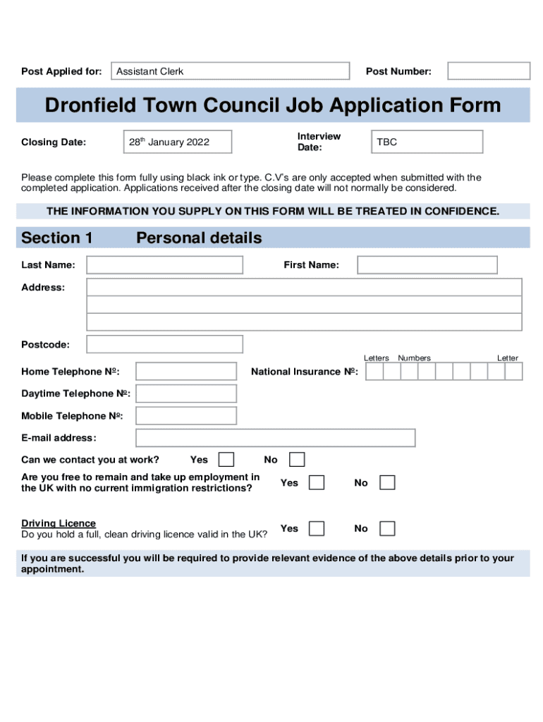 Fillable Online Fillable Online Job Application Form Template ...