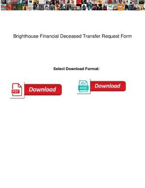 Brighthouse Financial Deceased Transfer Request Form