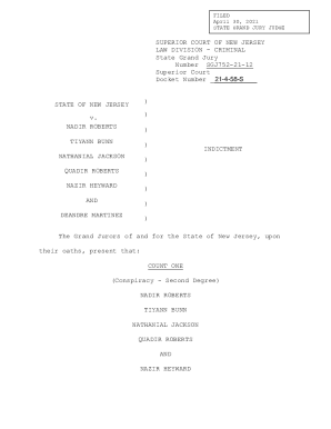 Fillable Online SUPERIOR COURT OF NEW JERSEY LAW DIVISION CRIMINAL Fillable Online SUPERIOR COURT OF NEW JERSEY LAW DIVISION CRIMINAL