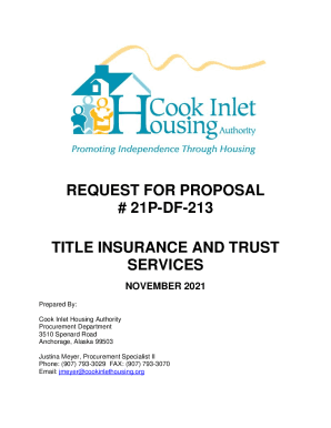 REQUEST FOR PROPOSAL # 21P-DF-213 TITLE INSURANCE ...