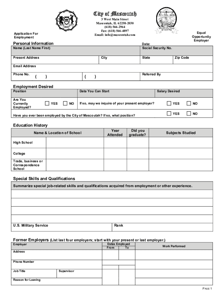 Fillable Online Fillable Online mascoutah REVERT TO OWNER SERVICE ...