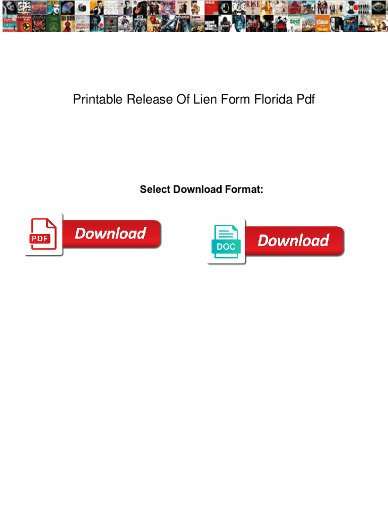 Fillable Online Printable Release Of Lien Form Florida Pdf cannabis ...
