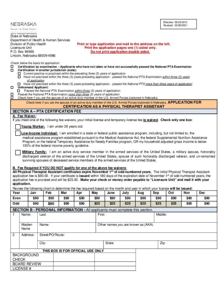 dhhs ne licensureDocumentsSTATE OF NEBRASKA - Nebraska Department of Health & Human Preview on Page 1