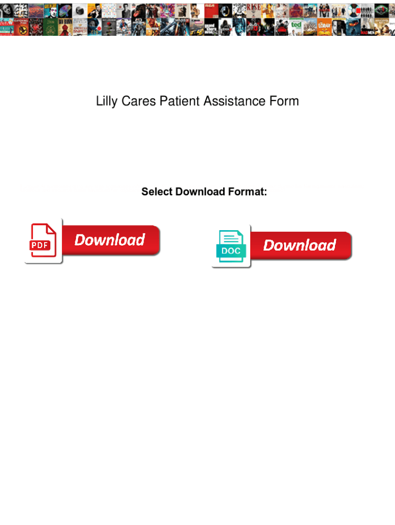 Fillable Online Lilly Cares Patient Assistance Form. Lilly Cares