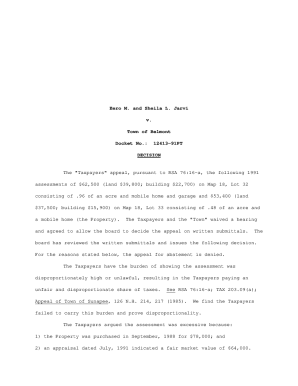 Eero M. and Sheila L. Jarvi v. Town of Belmont Docket No.: 12413 ...