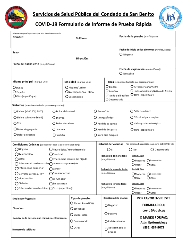 Fillable Online SPANISH-COVID-19-Rapid-Test-Report-Form.pdf Fax Email ...