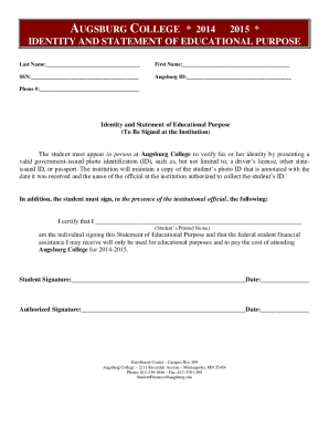 statement of educational purpose form liberty university