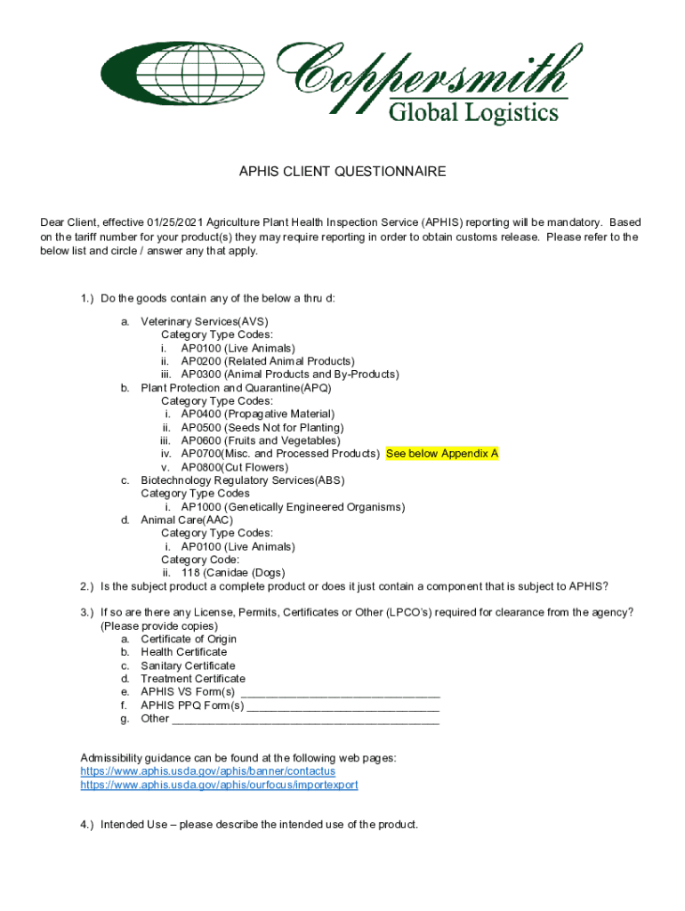 Fillable Online www.aphis.usda.govimportexportaceAPHIS Core Message Set ...