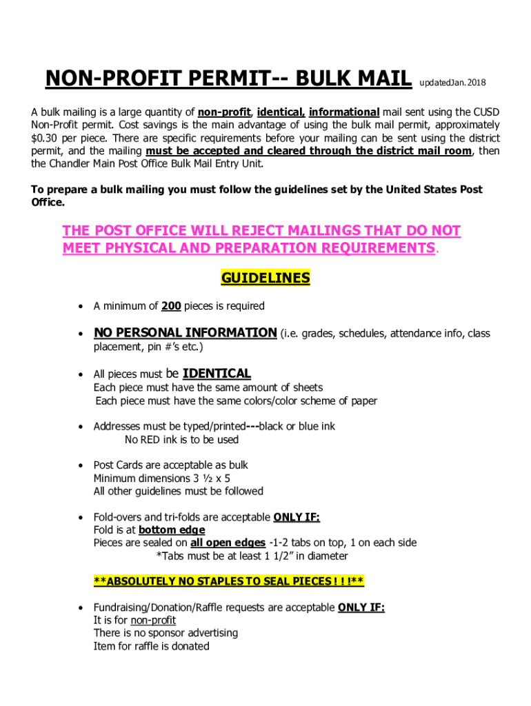 usps nonprofit bulk mail permit application