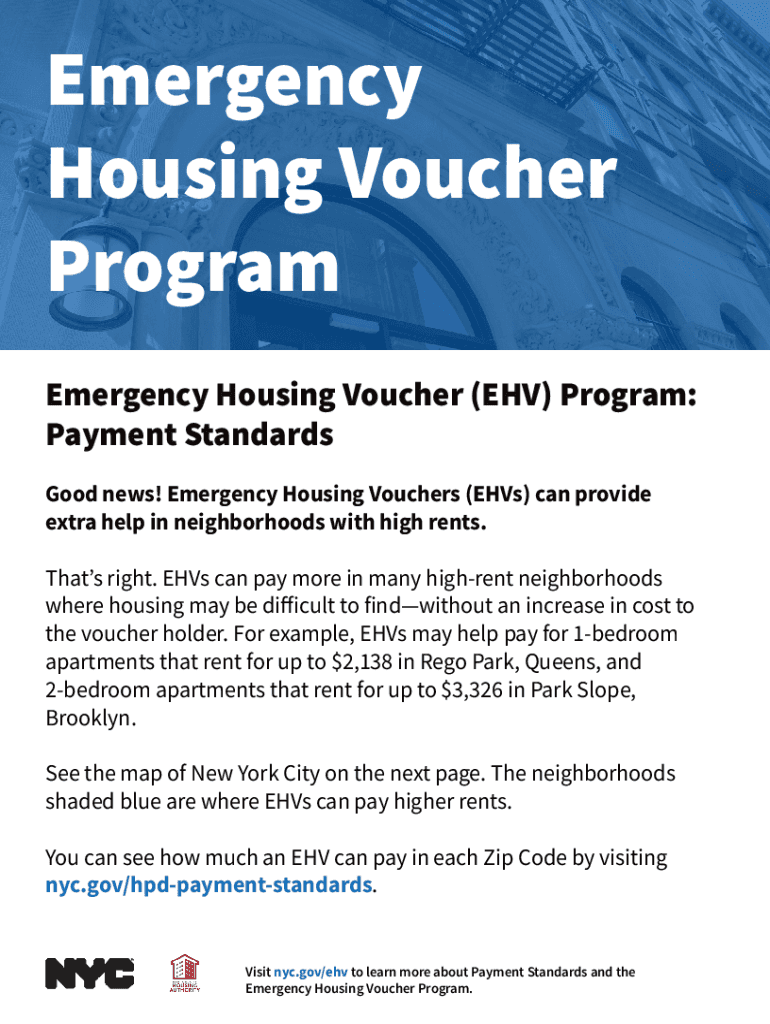 Fillable Online Emergency Housing Voucher Program NYC Fax Email Print pdfFiller