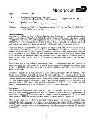 Date: To: and Members, Board of County Commissioners From ...