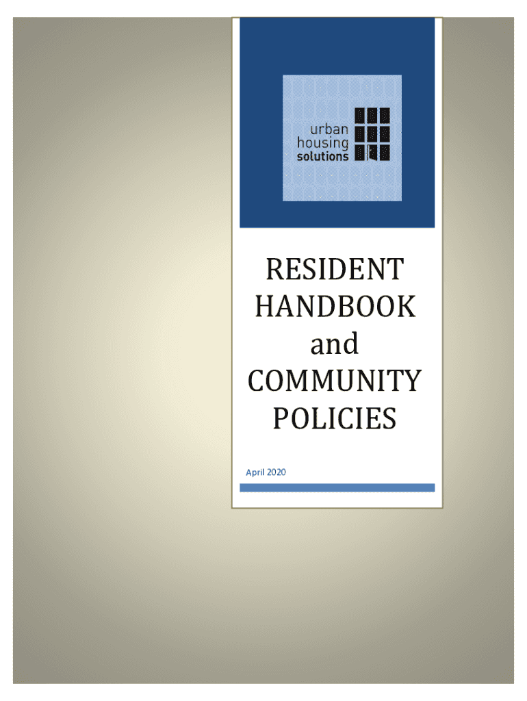 Fillable Online RESIDENT GUIDELINES & COMMUNITY HANDBOOK (Handbook Sample Fax Email Print