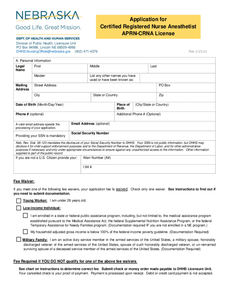 nebraska registered nurse license Preview on Page 1