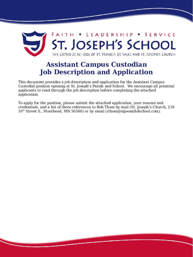 JOB DESCRIPTION Nebo School District Assistant Campus Doc Template