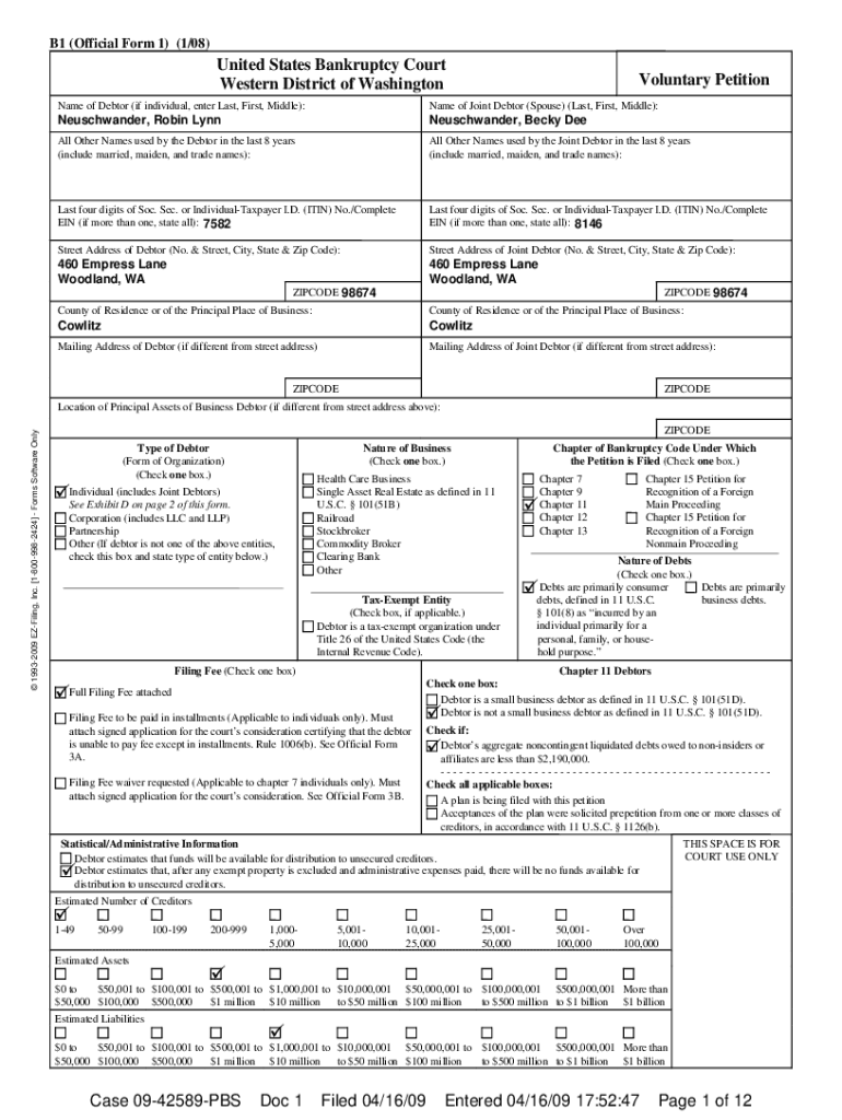 Fillable Online Toledo Legal News Bankruptcy Court Index Page 1 of