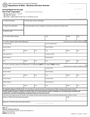 File Your Annual Report - Secretary of State of Rhode Island