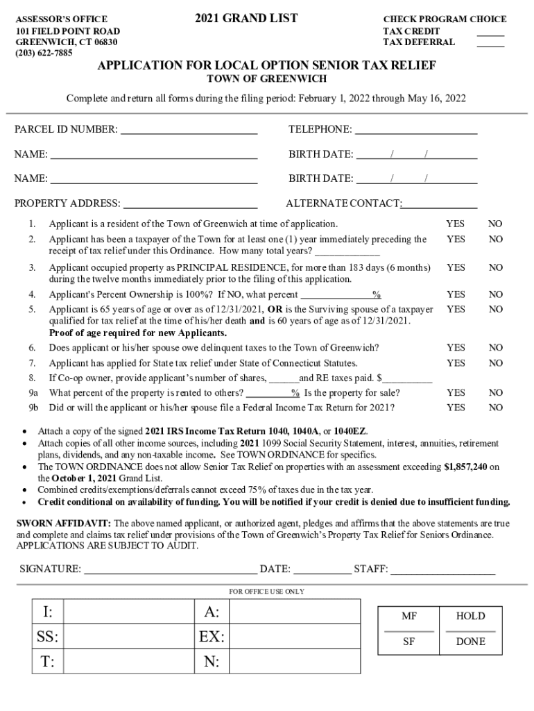 Fillable Online Greenwich Tax Collector 101 Field Point Rd Greenwich, CT Fax Email Print