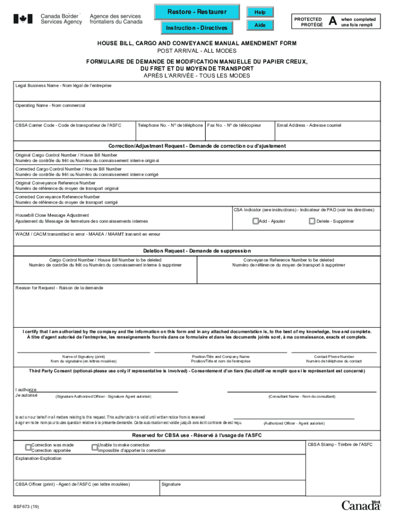 bsf673 form Preview on Page 1