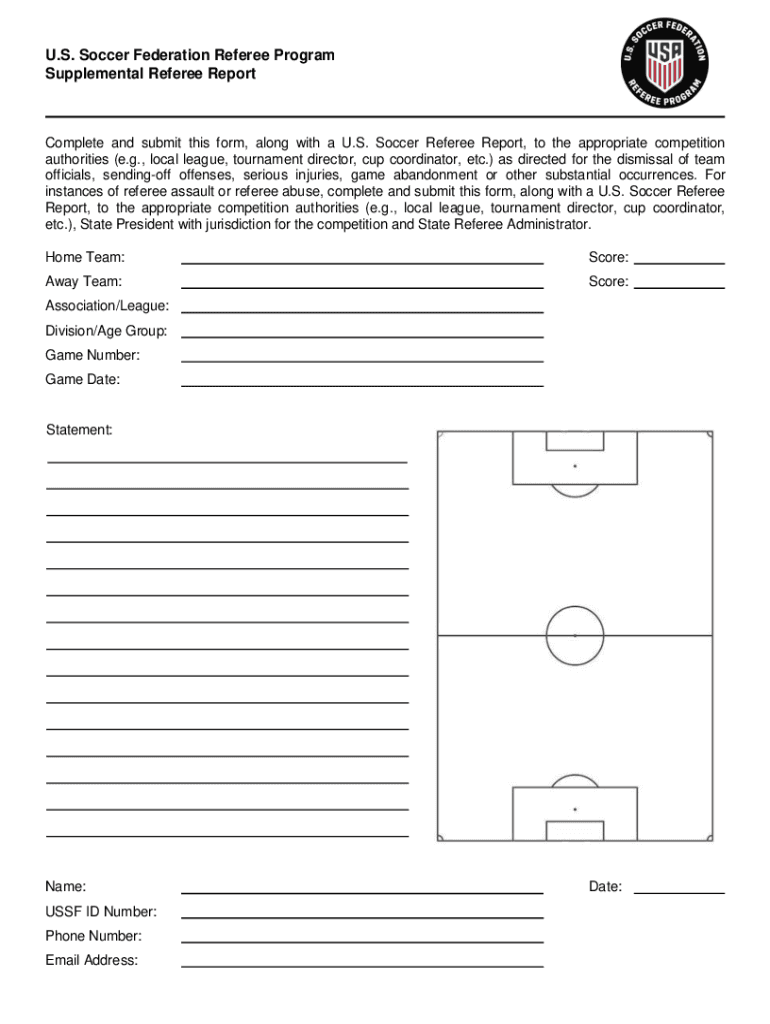 ussf referee report Preview on Page 1