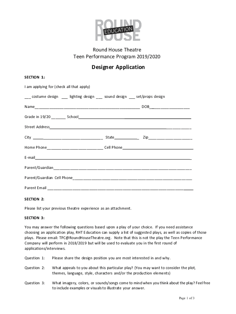 Designer Application fy20 docx Preview on Page 1