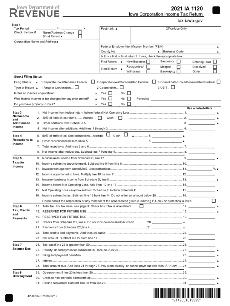 State of Iowa TaxesIowa Department of RevenueIowa Individual Tax InformationIowa Department of RevenueState of Iowa TaxesIowa Department of RevenueIA 1120S S Corporations Return Instuctions, 42-005 Preview on Page 1