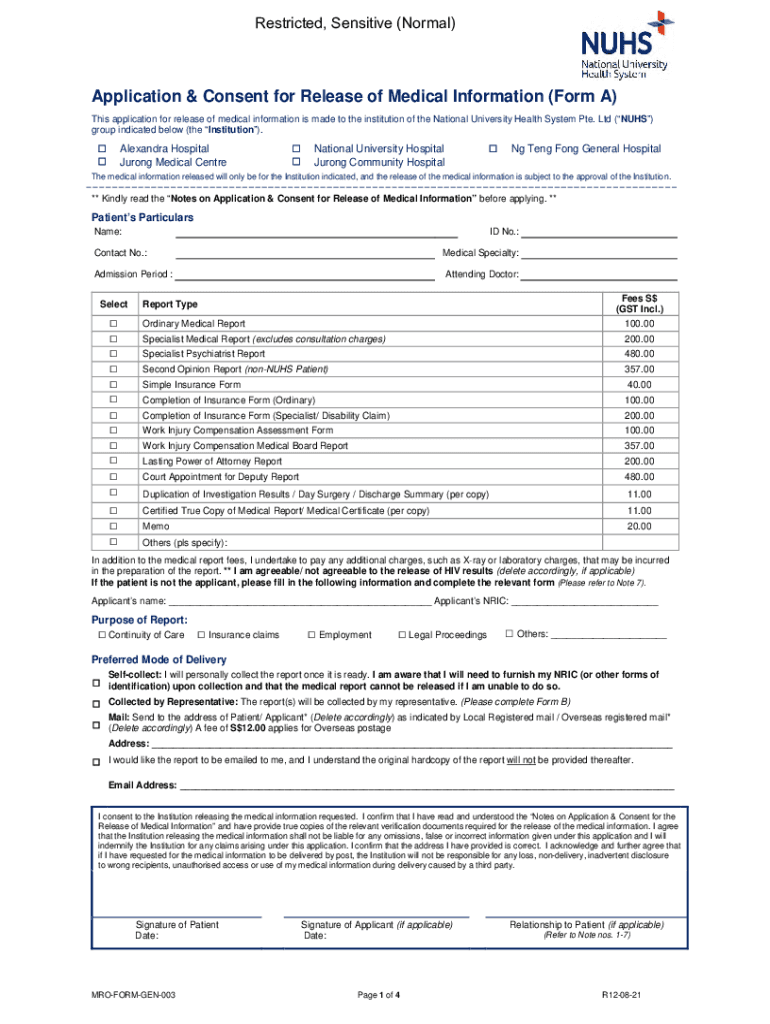 consent release information a form Preview on Page 1