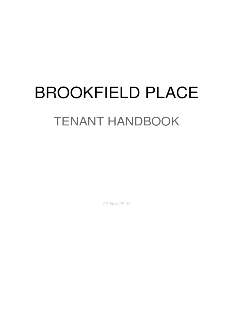 Brookfield Place Tower 2 - Tenant Handbook Preview on Page 1