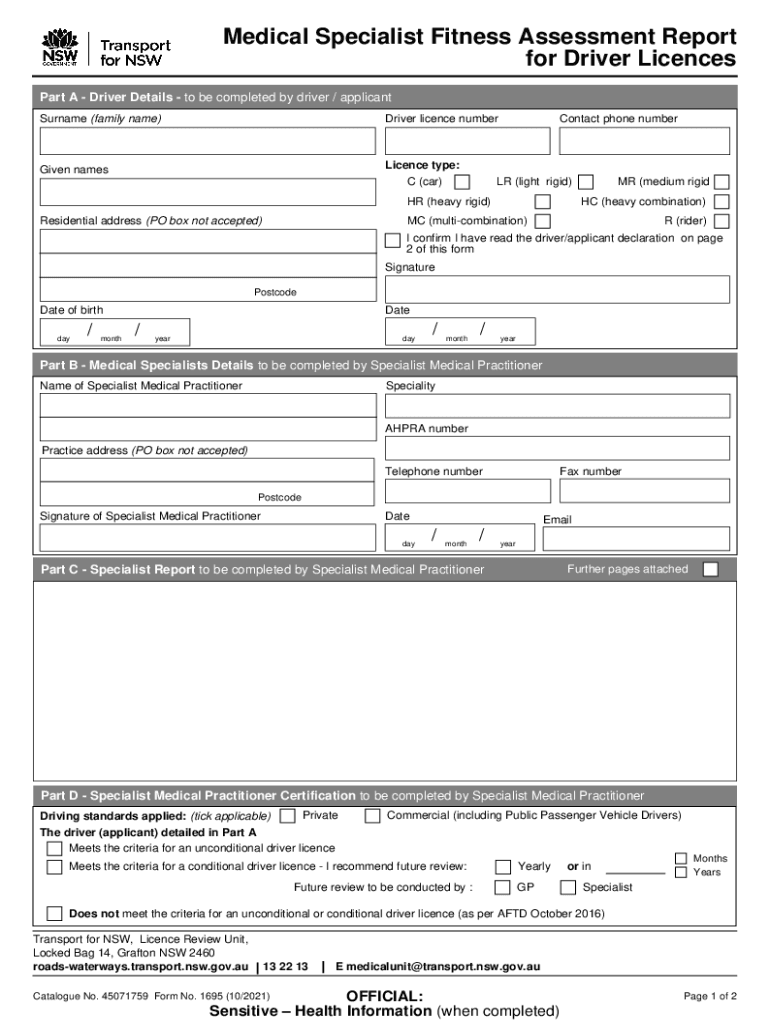 medical specialist fitness assessment report Preview on Page 1