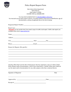 Police Report Request Form