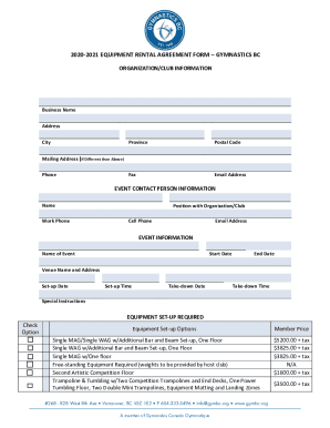 Equipment Rental Agreement Forms Free Download - Form ...