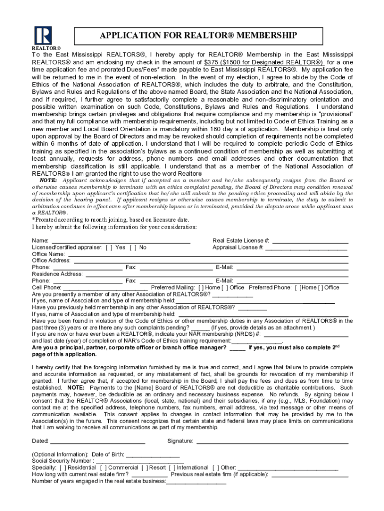 Fillable Online Mississippi Real Estate Commission FormsMississippi Real Estate Commission