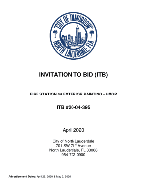 INVITATION TO BID ITB #20-04-396 FIRE STATION 44 MAIN ...