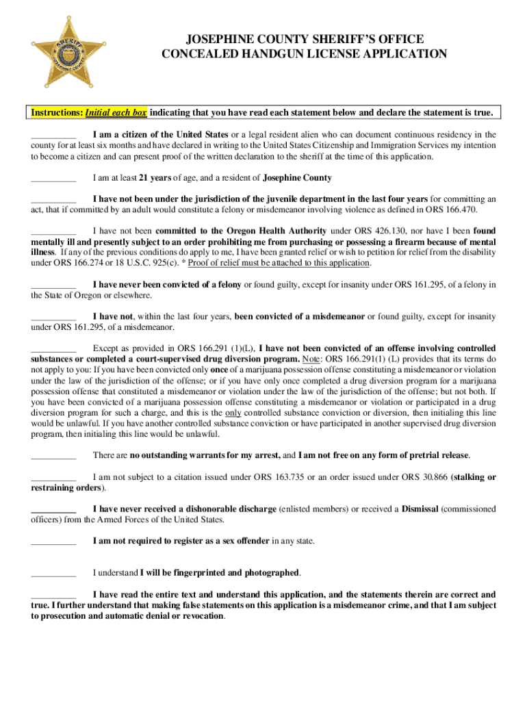 josephine county concealed carry Preview on Page 1