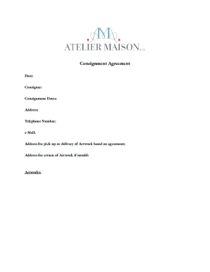 Consignment Agreement Template for Free - Get 2022 ...
