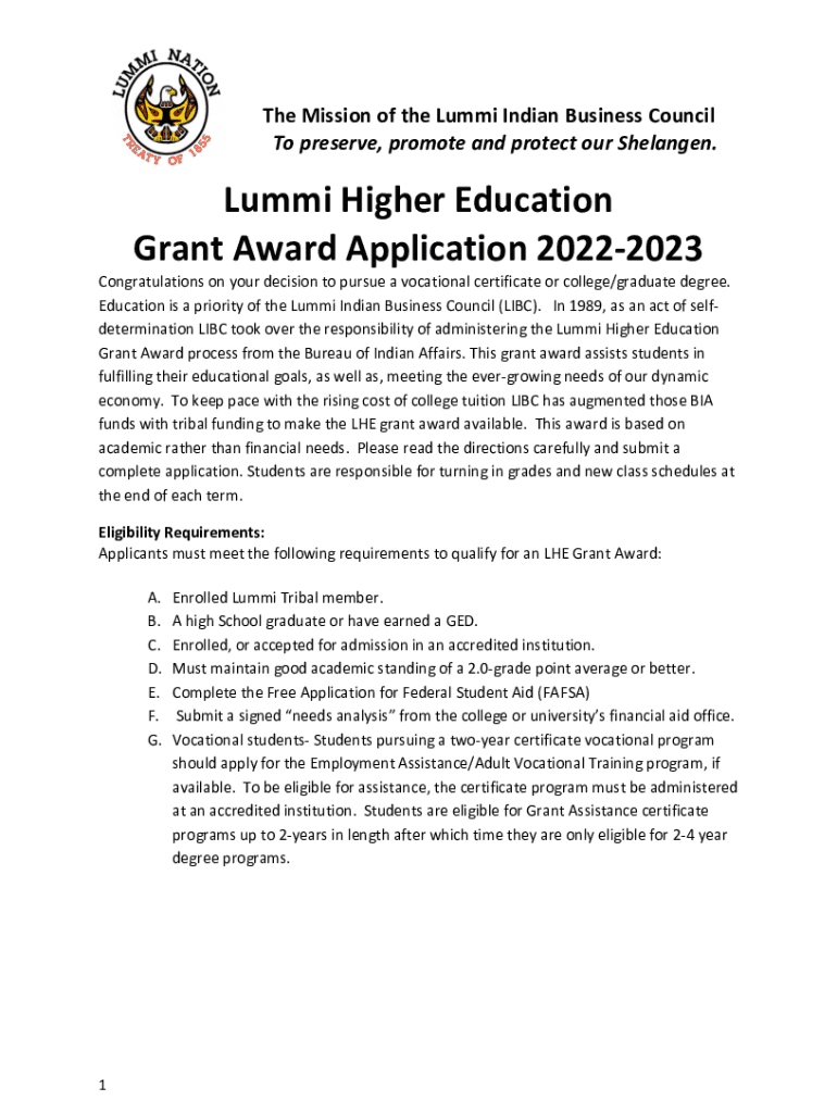 lummi-nsn userfiles8142022-2023LHEThe Mission of the Lummi Indian Business Council To preserve Preview on Page 1